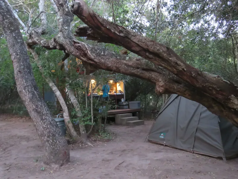 Overland expedition camp